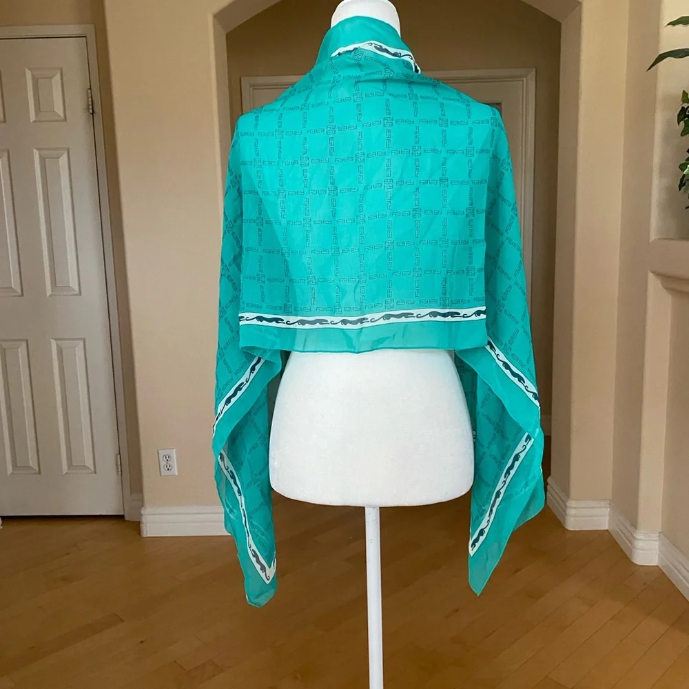 EFFY Hematian Scarf Shawl, Head Wrap, Neck Scarf, Belt, Teal Color